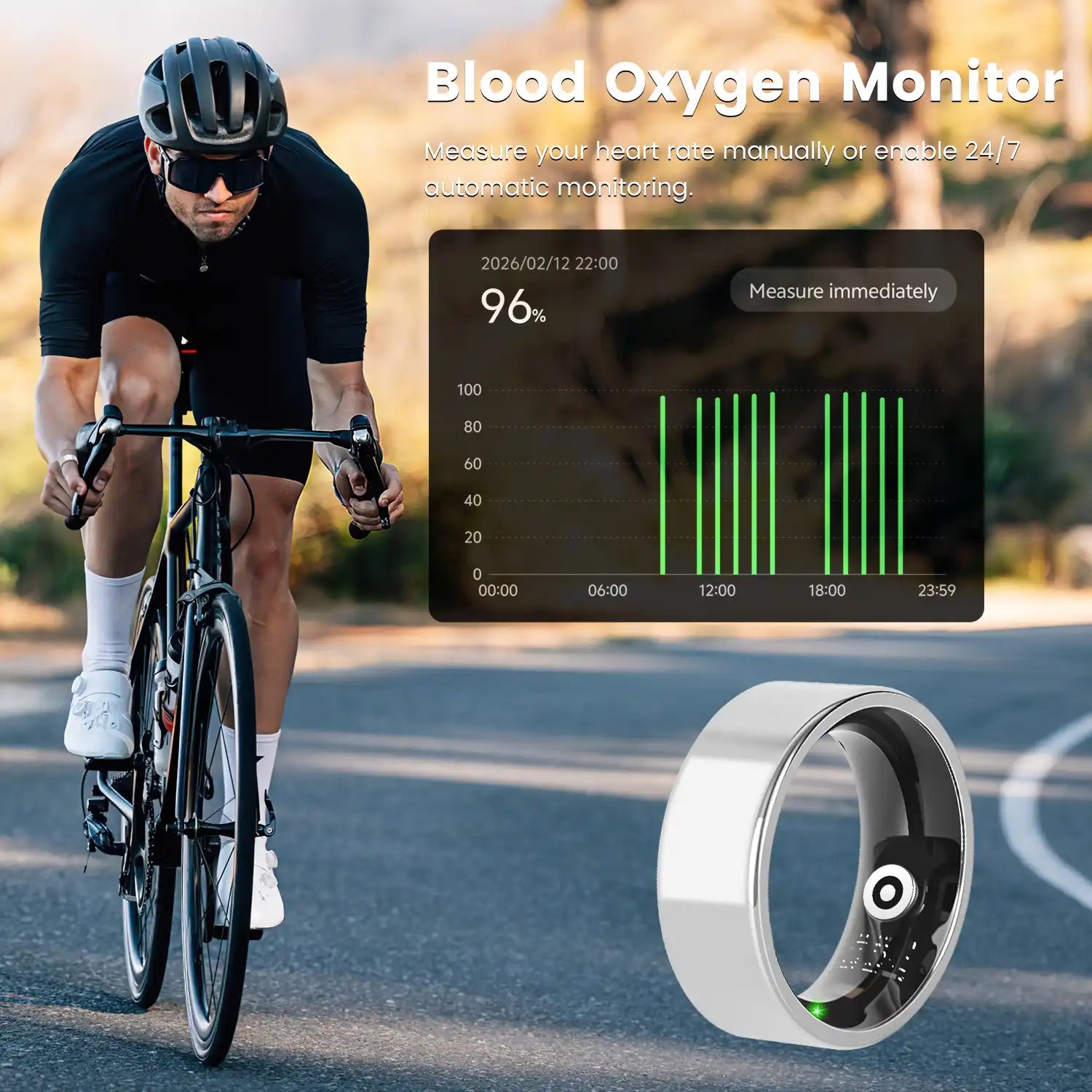 🔥 Smart Fitness Ring – Track Sleep, Heart Rate & Recovery in Style