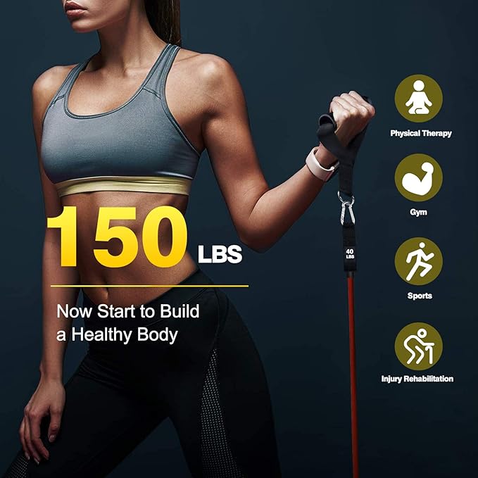 🔥 Resistance Bands Set – Full Body Workout Anywhere