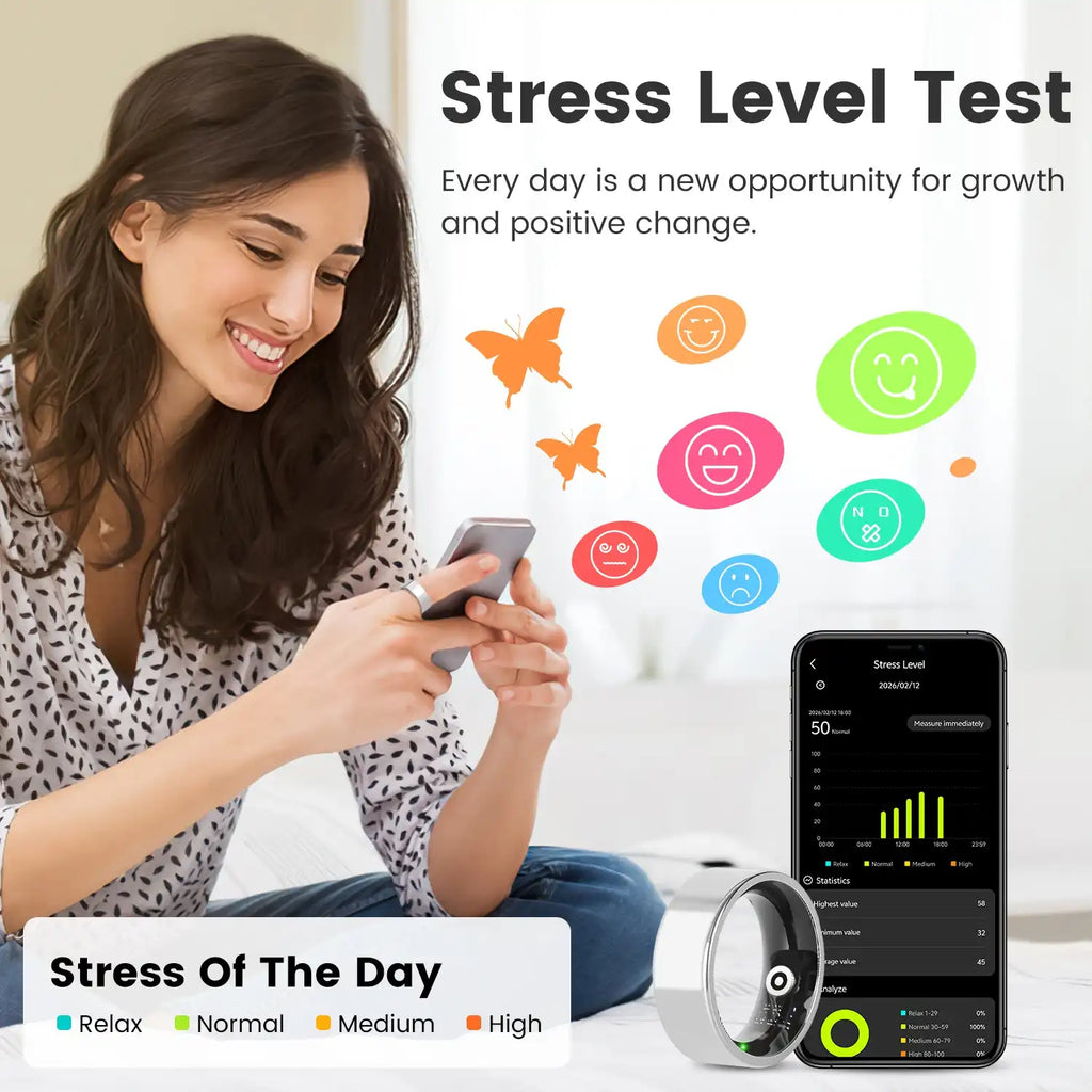 🔥 Smart Fitness Ring – Track Sleep, Heart Rate & Recovery in Style