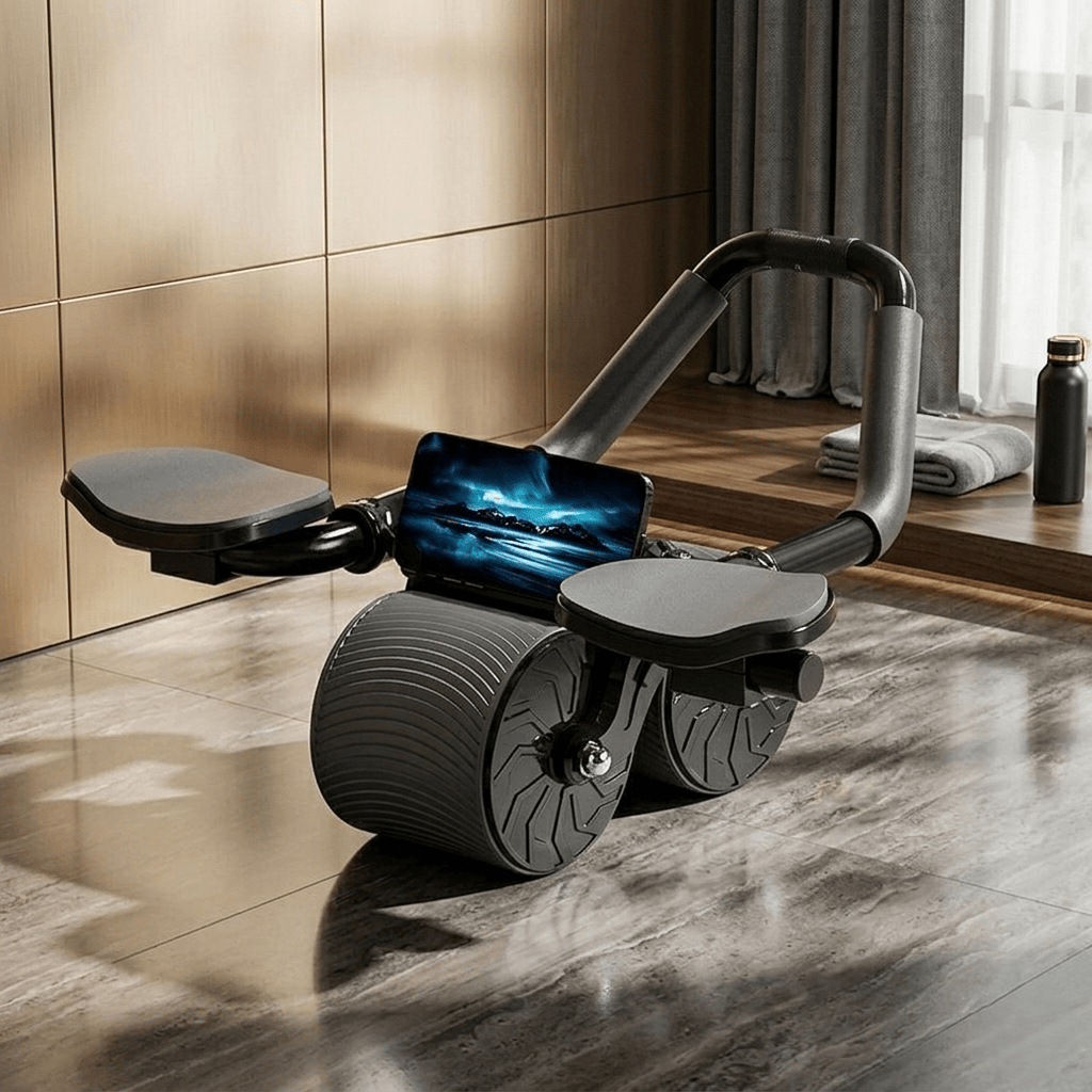 🔥 2 in 1 Ab Roller Trainer With Counter Phone Holder