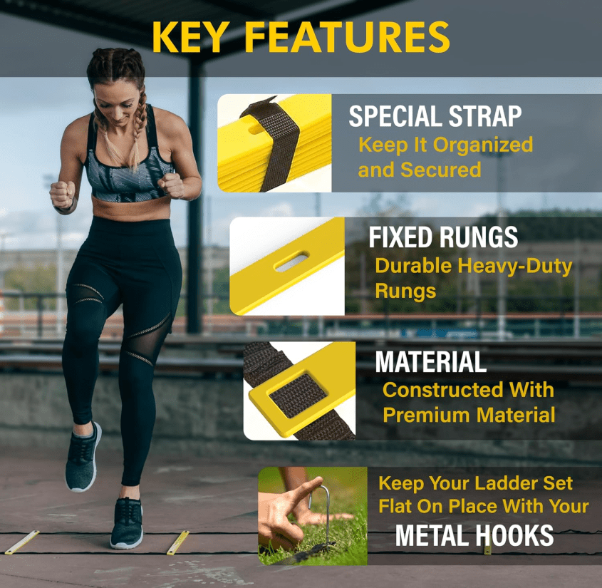 🔥 Speed Agility Ladder – Explosive Footwork & Speed Training Tool
