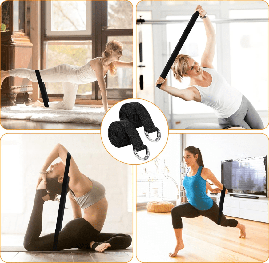 🔥 Resistance Stretch Band with Handles for Yoga, Pilates, and Recovery