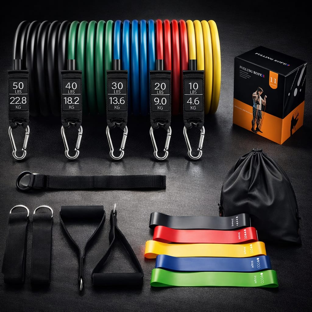 🔥 Resistance Bands Set – Full Body Workout Anywhere