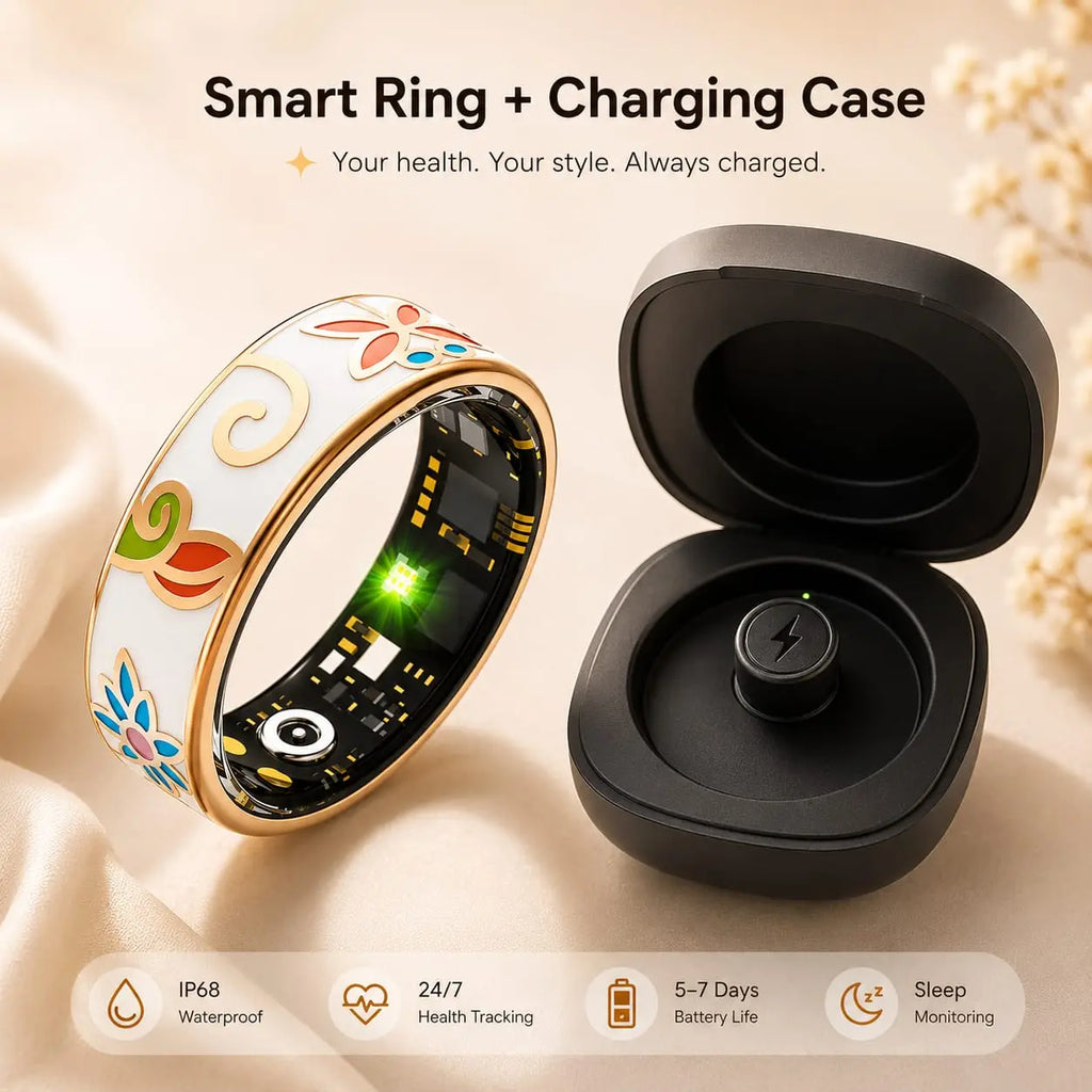 🌸 FloraFit™ Smart Fitness Ring 🌸