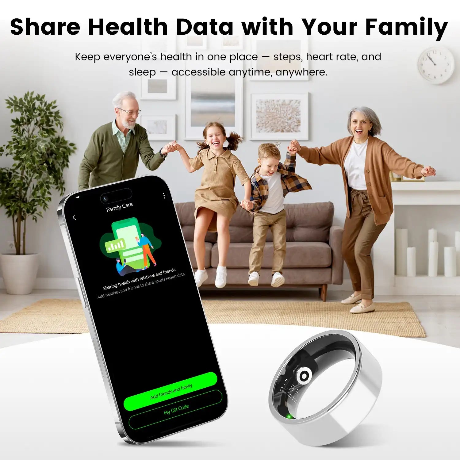 🔥 Smart Fitness Ring – Track Sleep, Heart Rate & Recovery in Style