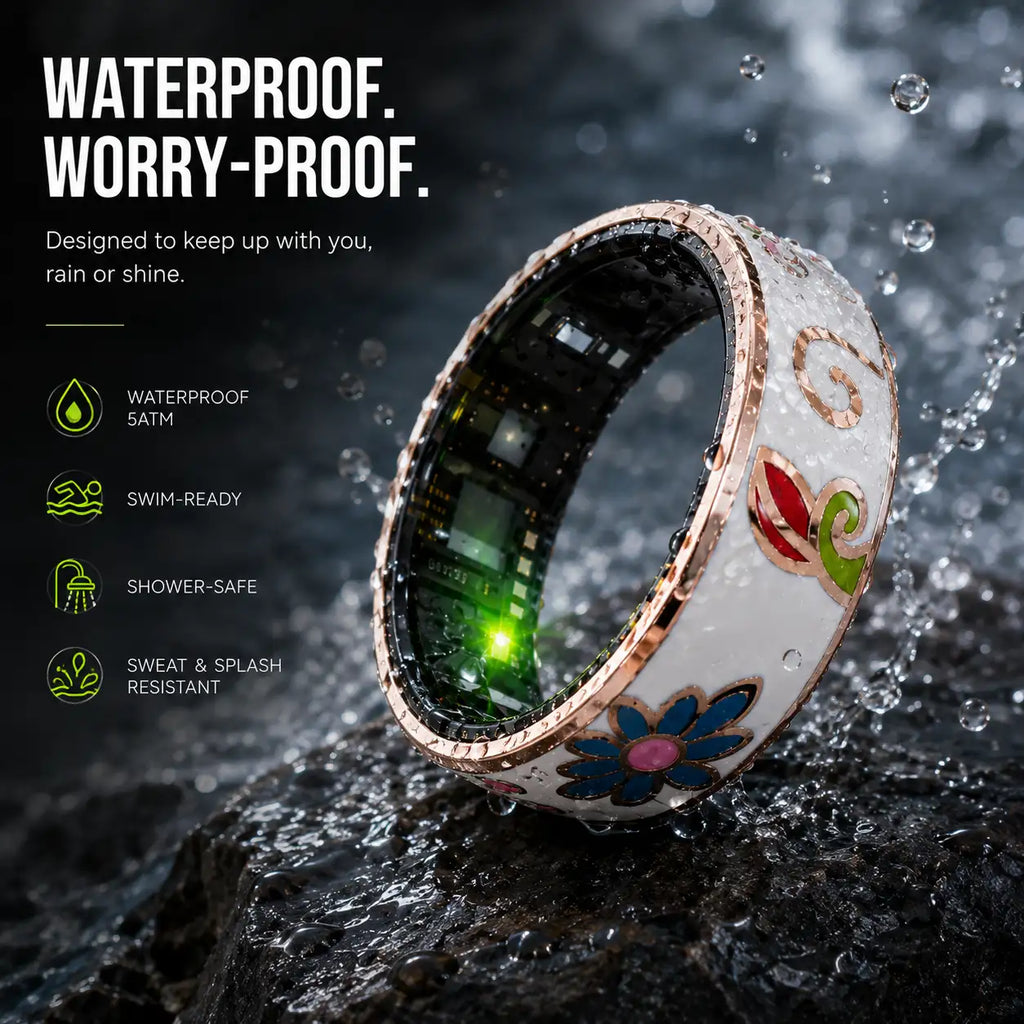 🌸 FloraFit™ Smart Fitness Ring 🌸